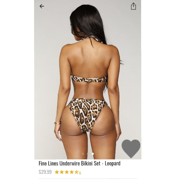 NWT Cheetah Print Cheeky Underwire Bikini Sold Out - Picture 3 of 6